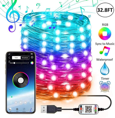 Árbol de Navidad Decorativo con Luces LED Bluetooth - Image 8