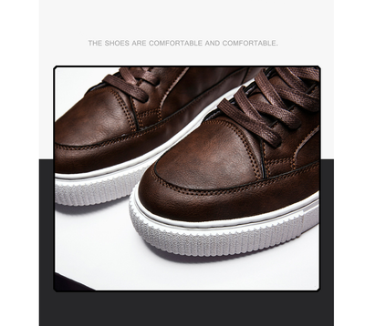 Zapatillas Altas de Cuero Estilo Coreano - Image 18