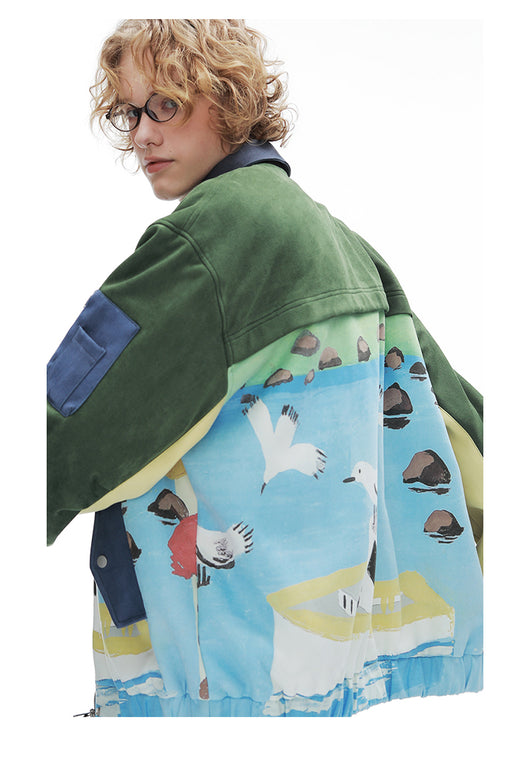 Chaqueta de Gamuza Estilo Retro Patchwork para Hombre - Image 19
