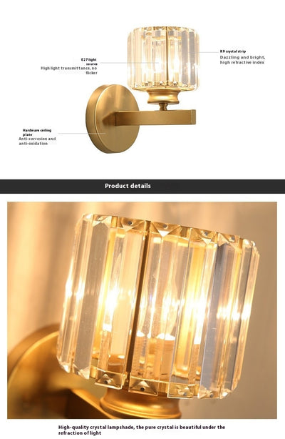 Lámpara de Pared Cristal Americano Diseño Postmoderno para Sala - Image 13