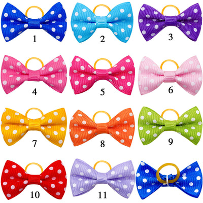 Moño Elástico con Lunares para Mascotas - Accesorios Floral para Perros y Gatos - Image 7