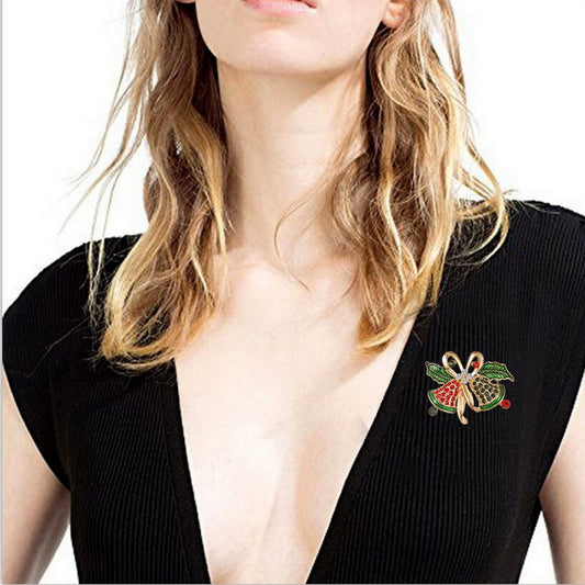 Broche Navideño Arco Diamante Multicolor - Adorno de Corona Festivo - Image 2