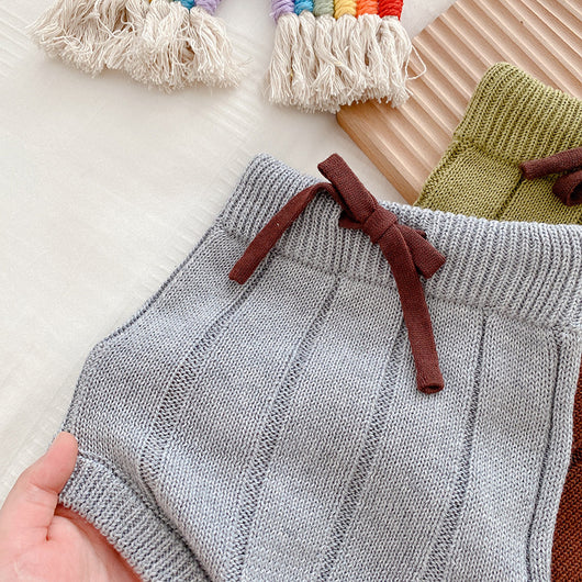 Shorts de Lana Tejida para Bebé - Abrigo Otoño e Invierno - Image 3