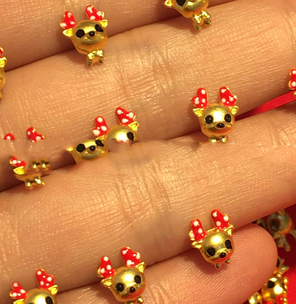 Collar y Pulsera DIY Oro Duro Alce San Valentín con Cuentas