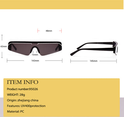 Gafas de Sol Rimless para Mujer con Tratamiento Polvo - Image 11