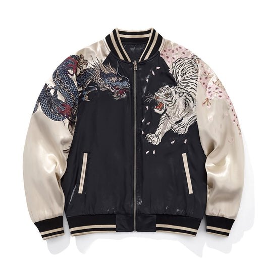 Chaqueta Universitaria Dragon y Tigre de las Cuatro Bestias Divinas - Image 2