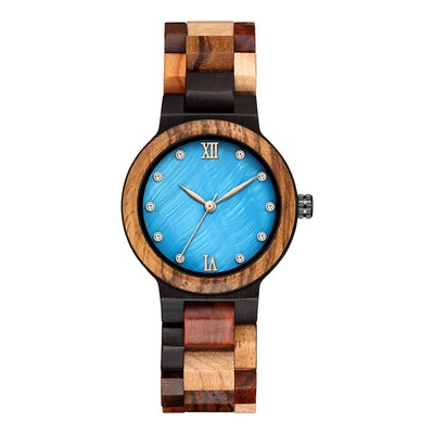 Reloj de Dama con Carcasa de Perla y Madera Natural - Image 15