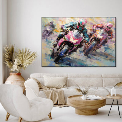 Cuadro Pintura al Óleo Motocicleta - Arte Decorativo para Habitación y Espacios - Image 3