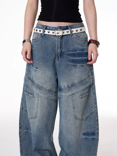 Jeans Deconstructivos Estilo Hot Girl Retro Americano con Múltiples Bolsillos - Image 10
