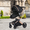 Cochecito de Bebé 3 en 1 con Rotación 360° y Cesta Amplia Plegable