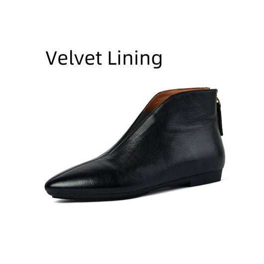 Botines Retro de Cuero con Tacón Bajo y Cierre Trasero - Image 7