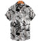 Camisa Hawaiana Tropical con Impresión 3D Digital de Animales de Selva para Hombre