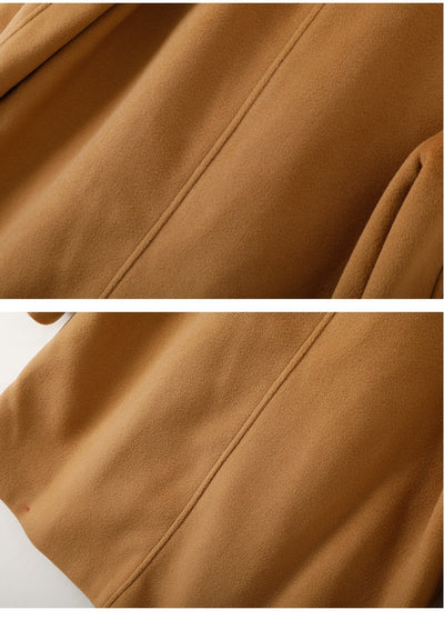 Abrigo de Lana Cruzado Estilo Coreano para Mujer - Image 15