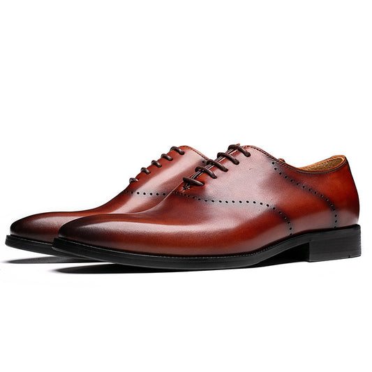 Zapatos Oxford de Cuero Genuino Pulido a Mano para Hombre - Calzado Ejecutivo Premium