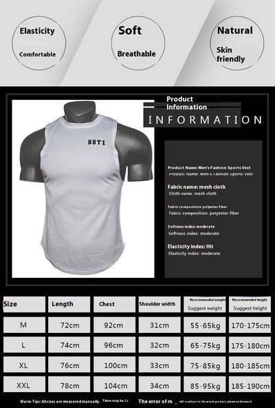 Chaleco Deportivo Hombre Verano Suelta Comodidad Fitness - Image 19