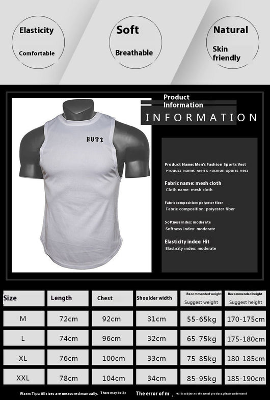 Chaleco Deportivo Hombre Verano Suelta Comodidad Fitness - Image 19