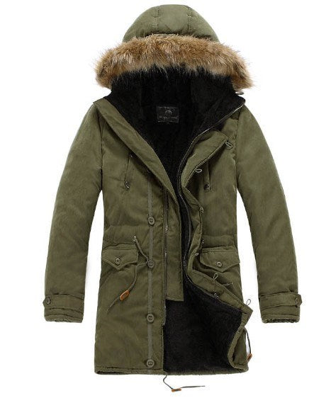 Abrigo Parka de Invierno para Hombre - Chaqueta Cálida de Algodón