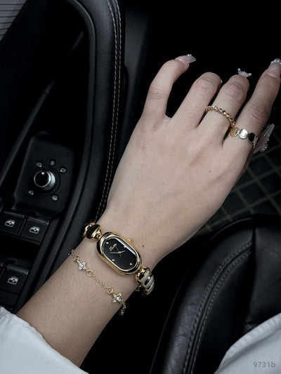 Reloj Pulsera Dorado Elegante Oval para Mujer - Image 16