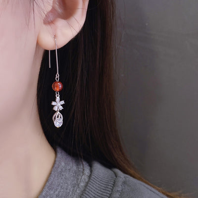 Aretes de Plata con Granado y Flor de Cerezo - Image 2