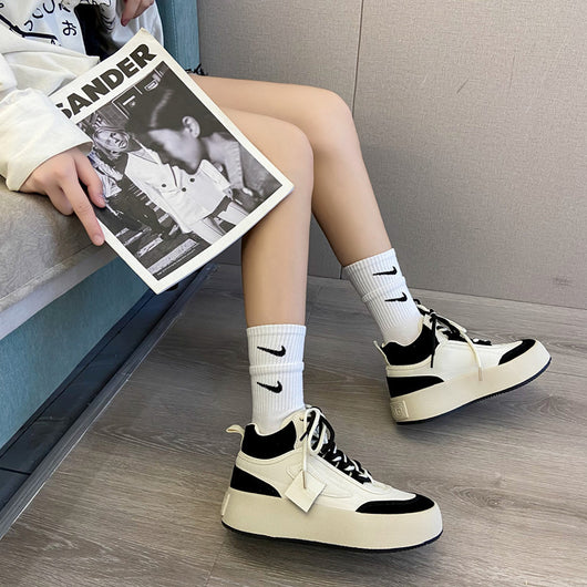 Zapatillas Deportivas Retro Blancas para Mujer con Suela Gruesa - Image 10