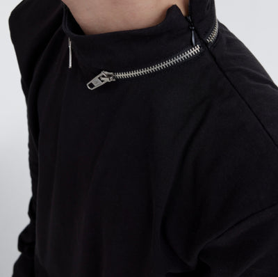 Camisa de Cuello Alto con Cierre y Hombreras - Image 4
