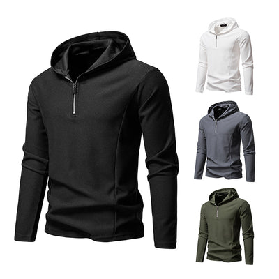 Sudadera Casual con Cierre Medio y Capucha - Manga Larga Colores Sólidos - Image 5