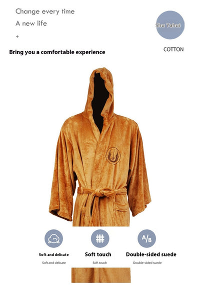Bata Larga de Franela para Hombre - Pijama Cómodo para Casa - Image 7