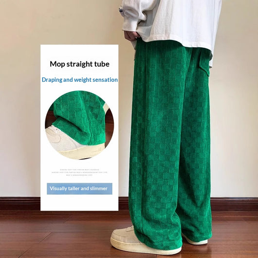 Pantalones Casuales Talla Grande con Patrón Cuadros para Hombre - Image 13