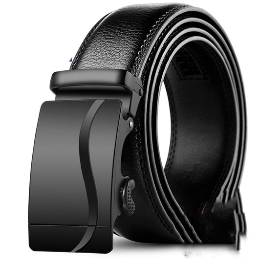 Cinturón de Cuero para Hombre con Hebilla Automática de Cuero Genuino - Image 8