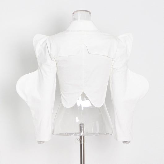Blusa Sin Mangas Corta de Color Sólido - Estilo Moderno y Versátil - Image 5
