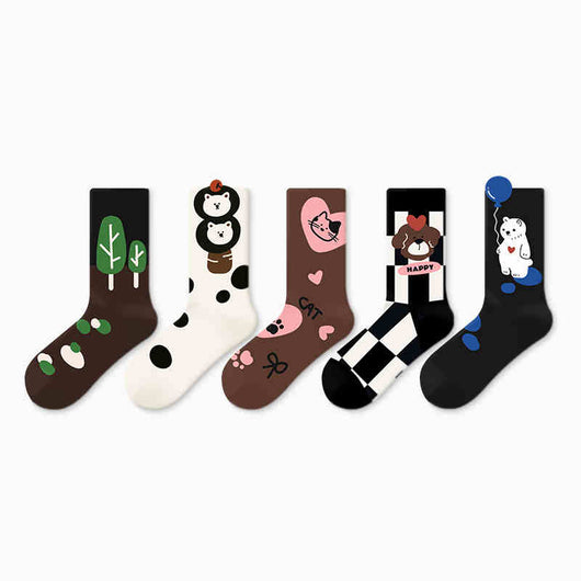 Calcetines de Algodón Estampado Infantil Primavera Otoño - Image 17