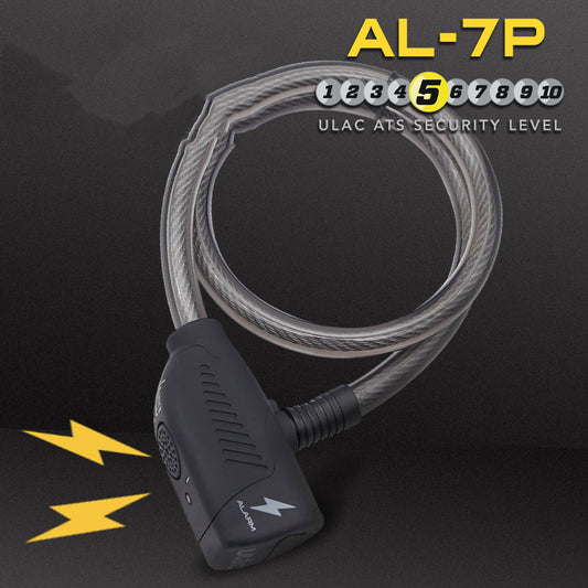 Candado de Cable con Alarma Siren para Bicicleta y Motos