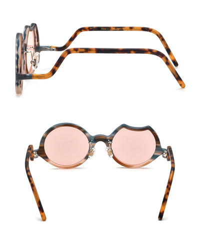 Gafas de Sol Unisex Bicolor con Diseño Irregular Mate - Image 11