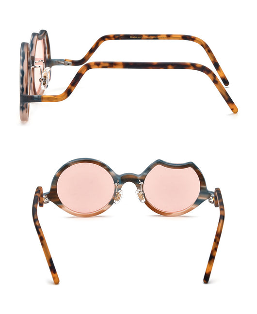 Gafas de Sol Unisex Bicolor con Diseño Irregular Mate - Image 11