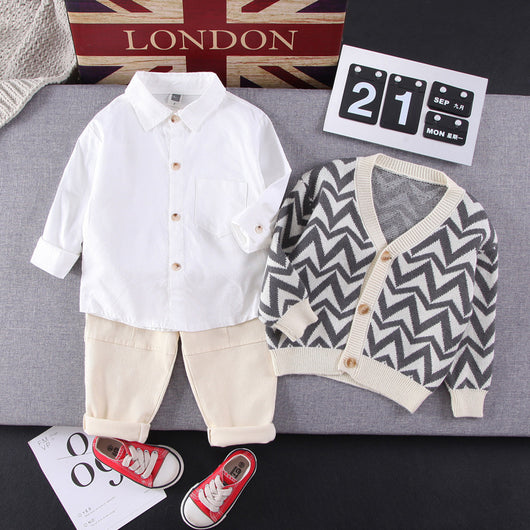 Cardigan con Solapa Estilo Onda para Niños y Niñas - Image 4