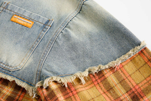 Camisa de Cuadros Holgada con Costuras Artesanales Estilo Retro Americano - Image 40