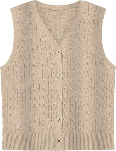 Chaleco Tejido Retorcido para Mujer - Estilo Europeo y Americano - Image 38