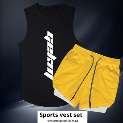 Conjunto Deportivo para Hombre - Chaleco y Shorts para Correr y Entrenamiento - Image 34