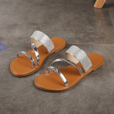 Sandalias Planas de Verano con Strass Romanas - Tallas Grandes - Image 12