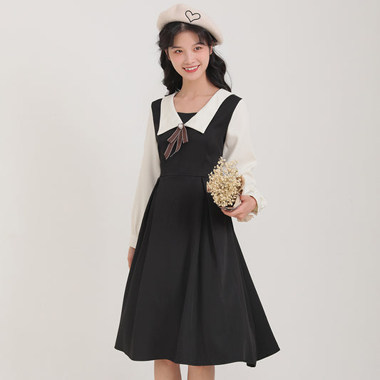 Vestido Retro Francés para Mujer - Primavera Elegante