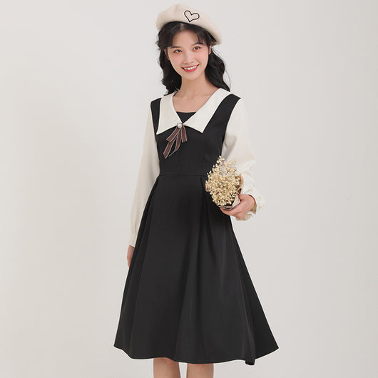 Vestido Retro Francés para Mujer - Primavera Elegante