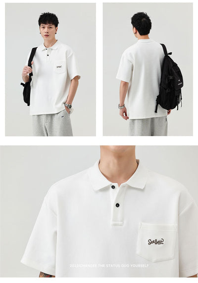 Polo Retro Estival Transpirable con Solapa Manga Corta para Hombre - Image 9