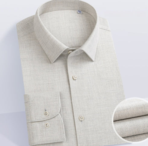 Camisa Manga Larga Gruesa de Color Sólido para Hombre - Image 9