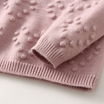 Conjunto Infantil de Suéter y Pantalón Tejido en Colores Sólidos - Image 3