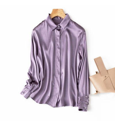 Blusa de Lujo Ejecutiva en Satén Elástico con Cuello Cuadrado - Image 17