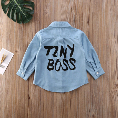 Camisa Abrigo TINY Letter para Niños