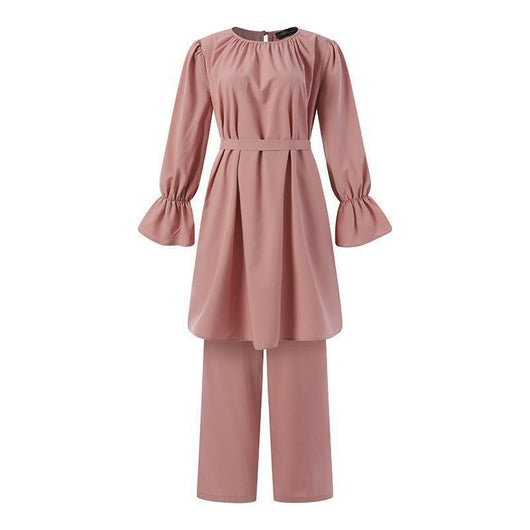 Conjunto de Verano para Mujer: Blusa y Pantalón de Colores Lisos - Image 10