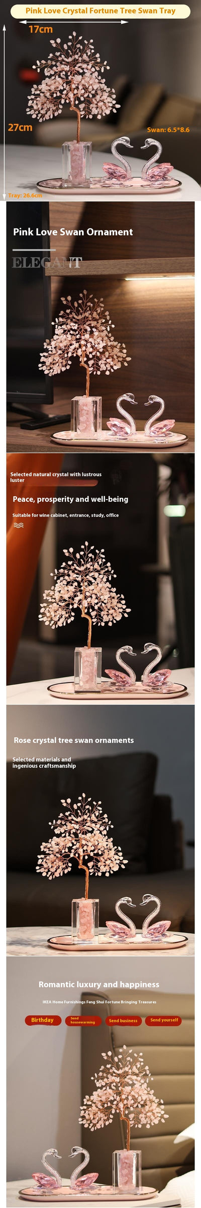 Mueble Decorativo Cisne de Cristal para TV, Vino y Mesita de Noche - Image 18