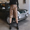 Pantalones de Cuero Cinco Bolsillos Mujer Estilo Coreano
