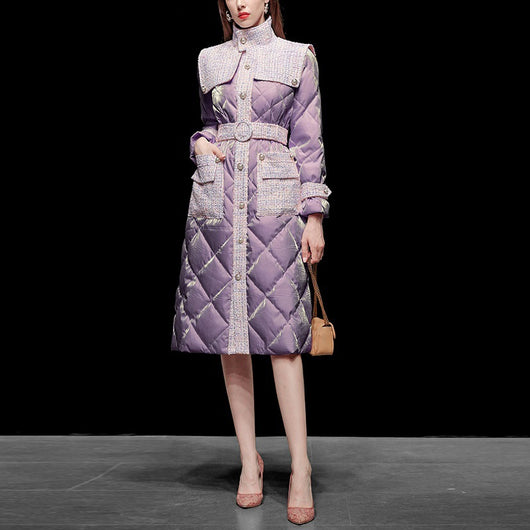Chaqueta de Plumón para Mujer con Cuello Alto y Mangas Largas - Abrigo Versátil Ligero y Cálido - Image 4